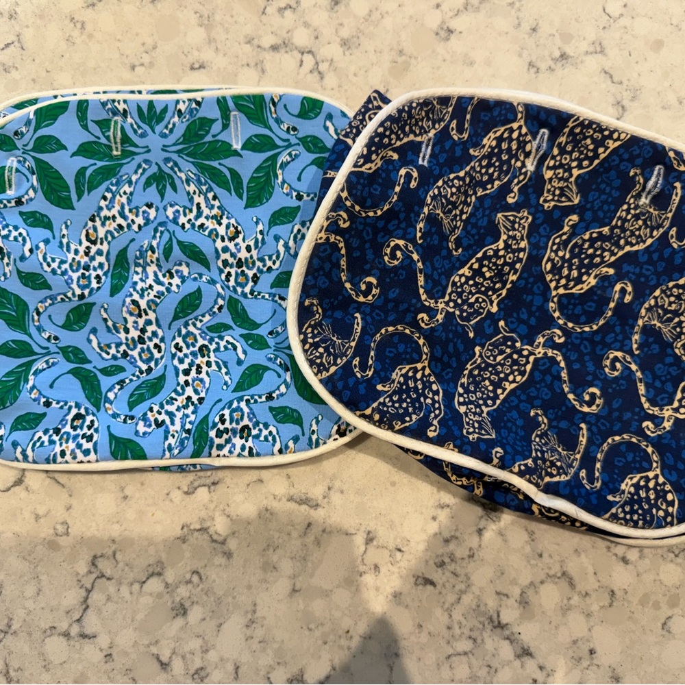 Set of 2 Handmade Bermuda Bag Covers in Lilly Pulitzer fabrics- single sided